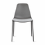 Modern Plastic Dining Armless Chairs Molded Round Seat Metal Legs