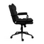 Modern Mid Back Office Chair Ribbed Cloth Seat Kitchen Task Chair or Desk Chair