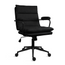 Modern Mid Back Office Chair Ribbed Cloth Seat Kitchen Task Chair or Desk Chair