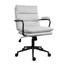 Modern Mid Back Office Chair Ribbed Cloth Seat Kitchen Task Chair or Desk Chair