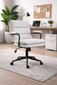 Modern Mid Back Office Chair Ribbed Cloth Seat Kitchen Task Chair or Desk Chair