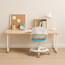 2xhome Ergonomic Kids Desk Chair with Rotating Footrest | Growing Office Chair with Adjustable Seat and Lumbar Support Back Height | Locking Casters | Removable Washable Upholstery
