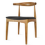 2xhome Modern Wooden Dining Room Kennedy Elbow Chair With PU Leather (Fully Assembled)