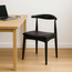 2xhome Modern Wooden Dining Room Elbow Chair With PU Leather (Fully Assembled)