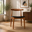 2xhome Modern Wooden Dining Room Elbow Chair With PU Leather (Fully Assembled)