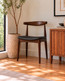 2xhome Modern Wooden Dining Room Elbow Chair With PU Leather (Fully Assembled)