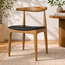 Modern Wooden Dining Room Elbow Chair With PU Leather (Unassembled)