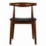 Modern Wooden Dining Room Elbow Chair With PU Leather (Unassembled)