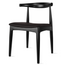 Set Of 2 Modern Wooden Dining Room Kennedy Elbow Chair With PU Leather (Unassembled)