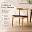 Set Of 2 Modern Wooden Dining Room Elbow Chair With PU Leather (Unassembled)