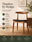 Set Of 2 Modern Wooden Dining Room Elbow Chair With PU Leather (Unassembled)