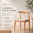 Modern Wooden Dining Room Elbow Chair With Fabric Beige Seat (Unassembled)