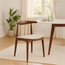 Set Of 2 Modern Wooden Dining Room Kennedy Elbow Chair With Fabric Beige Seat (Unassembled) Set Of 2 Modern Wooden Dining Room Kennedy Elbow Chair With Fabric Beige Seat (Unassembled)