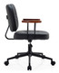 Modern Mid Back Office Chair Tufted PU Leather Seat Office Task Chair or Desk Chair With Arm