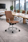 2xhome Modern High Back Office Desk Chair | Upholstered Ribbed PU Leather with Metal Frame | Adjustable Height, Tilt Lock | Computer Armchair for Home, Executive, Conference, Meetings