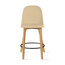 2xhome - 25" Seat Height Chair Style Molded Plastic Modern Counter Stools with Backs Armless Natural Legs Wood Eiffel Legs Dowel-Leg  2xhome - 25" Seat Height Chair Style Molded Plastic Modern Counter Stools with Backs Armless Natural Legs Wood Eiffel Legs Dowel-Leg