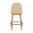 2xhome - 25" Seat Height Chair Style Molded Plastic Modern Counter Stools with Backs and Cushion Armless Natural Legs Wood Eiffel Legs Dowel-Leg  2xhome - 25" Seat Height Chair Style Molded Plastic Modern Counter Stools with Backs and Cushion Armless Natural Legs Wood Eiffel Legs Dowel-Leg