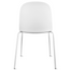Set Of 6 Armless Plastic Dining Chair Metal Legs