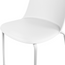 Set Of 6 Armless Plastic Dining Chair Metal Legs
