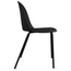 Set Of 6 Armless Plastic Dining Chair Metal Legs