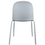 Set Of 6 Armless Plastic Dining Chair Metal Legs