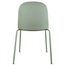 Set Of 6 Armless Plastic Dining Chair Metal Legs