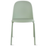 Set Of 6 Armless Plastic Dining Chair Metal Legs