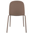 Set Of 6 Armless Plastic Dining Chair Metal Legs