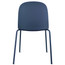 Set Of 6 Armless Plastic Dining Chair Metal Legs
