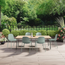 Set of 6 Modern Dining Side Chair with Armless PU Leather Cushion Seat and Metal Legs