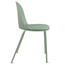 Set of 6 Modern Dining Side Chair with Armless PU Leather Cushion Seat and Metal Legs