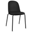 Set of 6 Modern Dining Side Chair with Armless PU Leather Cushion Seat and Metal Legs
