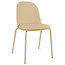 Set of 6 Modern Dining Side Chair with Armless PU Leather Cushion Seat and Metal Legs