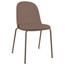 Set of 6 Modern Dining Side Chair with Armless PU Leather Cushion Seat and Metal Legs
