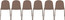 Set of 6 Modern Dining Side Chair with Armless PU Leather Cushion Seat and Metal Legs
