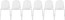 Set of 6 Modern Dining Side Chair with Armless PU Leather Cushion Seat and Metal Legs