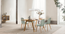 Set of 6 Modern Dining Side Chair with Armless PU Leather Cushion Seat and Wooden Legs