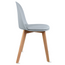 Set of 6 Modern Dining Side Chair with Armless PU Leather Cushion Seat and Wooden Legs
