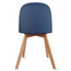 Set Of 6 Armless Plastic Dining Chair Natural Wood Legs