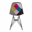 Set of 4, EIFFEL Black Wire Patchwork Side Chairs SAM