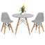 Set of 4 Kids Chair Toddler Size Plastic Dining Room or Craft Chair With Natural Wooden Legs