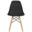 Set of 4 Kids Chair Toddler Size Plastic Dining Room or Craft Chair With Natural Wooden Legs