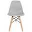 Set of 4 Kids Chair Toddler Size Plastic Dining Room or Craft Chair With Natural Wooden Legs