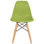 Set of 4 Kids Chair Toddler Size Plastic Dining Room or Craft Chair With Natural Wooden Legs