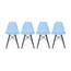 Set of 4, EIFFEL Black Wood Chair