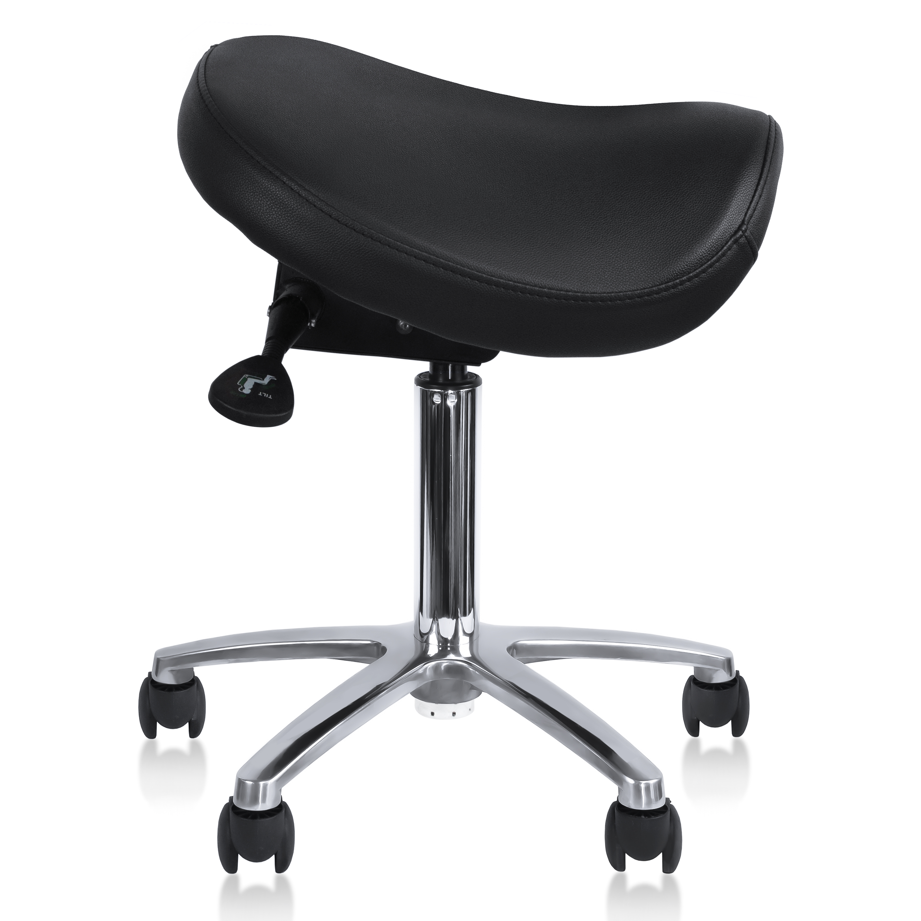 Rolling Stool Chair with Lumbar Support - Black - Pace by Harmony Collection