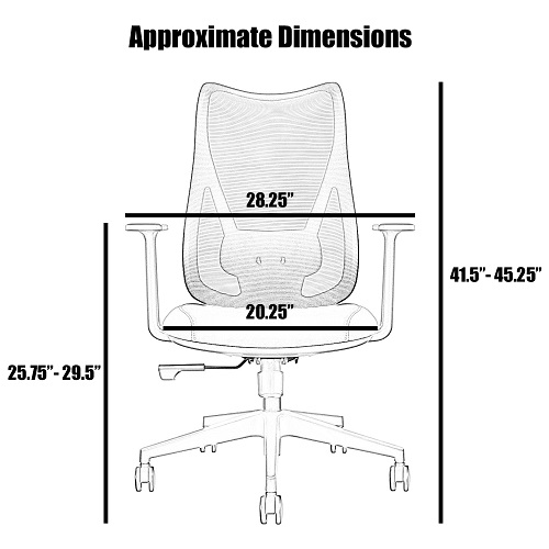 Ergonomic Office Chair with Lumbar Support, Adjustable Executive Desk  Armchair with Tall Back Mesh & Headrest - 2xhome - Modern and Contemporary  Furniture