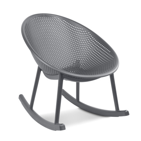 Mid-Century Modern Plastic Rocking Lounge Chair Plastic Legs with ...