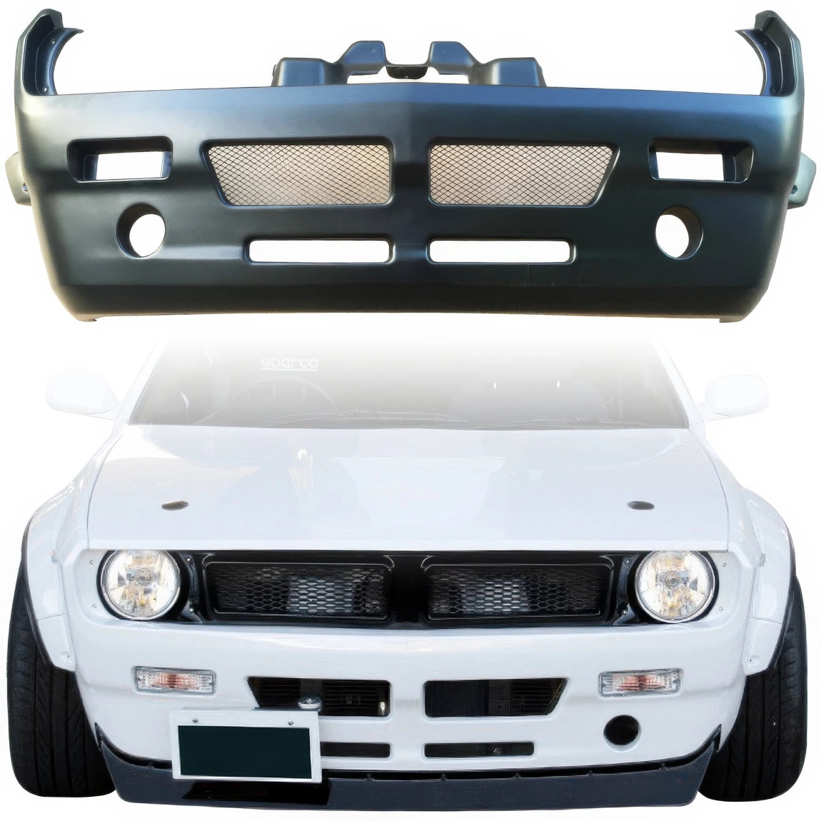 Vsaero Frp Tkyo Boss Wide Body Front Bumper Nissan 240sx S14 1995 1998 Vsaero Overboost Com