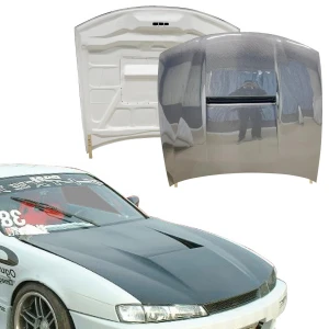 Carbon Fiber MSPO Hood > Nissan 240SX (S14) 1997-1998 - image 1